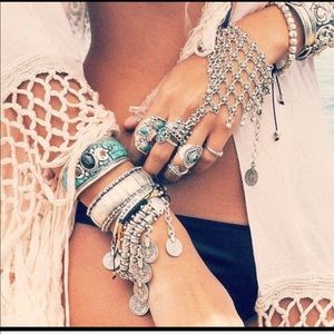 Boho tribal Hath Panja bracelet